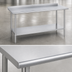 Thumbnail image #3 for Duke Supreme 14 Gauge 300 Series Stainless Steel Work Table with 1-1/8