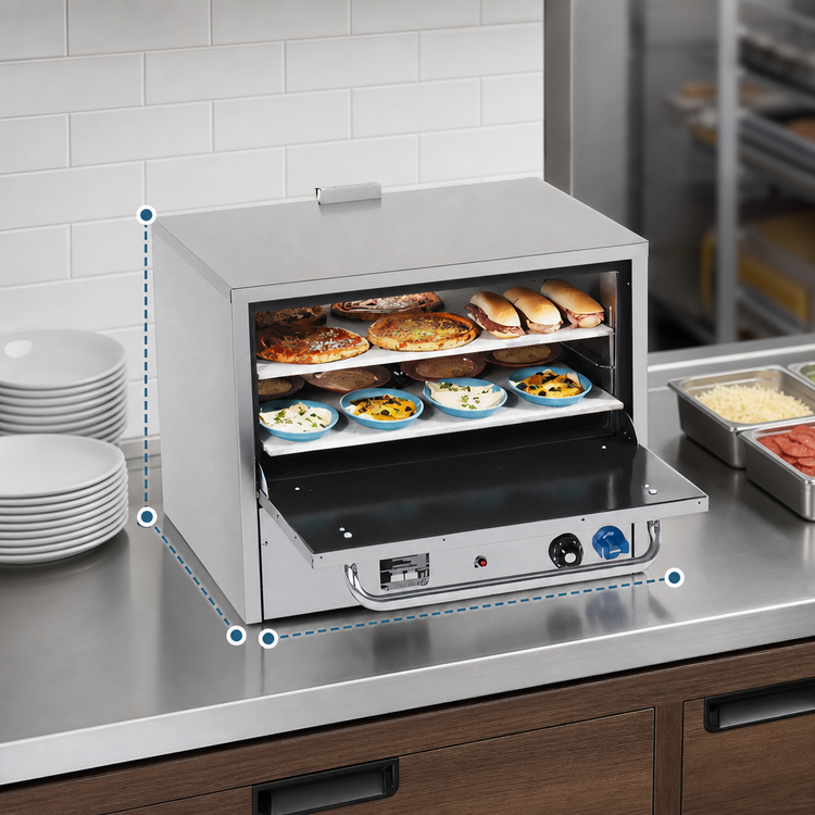 Product image #3 for Comstock-Castle PO26 Countertop Gas Pizza Oven with 2 Hearth Decks