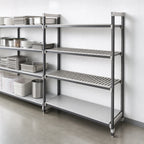 Thumbnail image #3 for Cambro Camshelving® Elements EXA185464VS4480 Polymer Shelving Add-On Unit, 18 x 54 x 64 in, 4-Tier, Vented/Solid, Gray