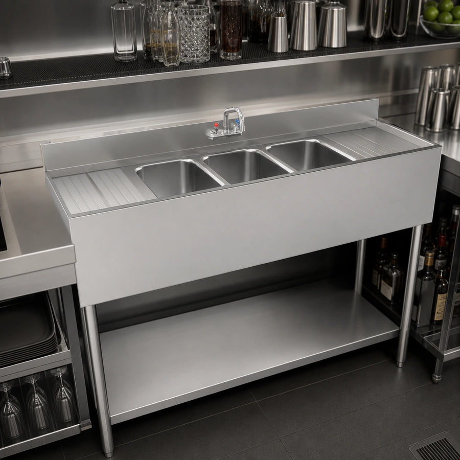 Three Sink Compartments