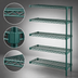 Thumbnail image #3 for Eagle Valu-Gard 5-Tier Add-On Wire Shelving Unit, 36W x 24D x 74H, Green Epoxy Finish