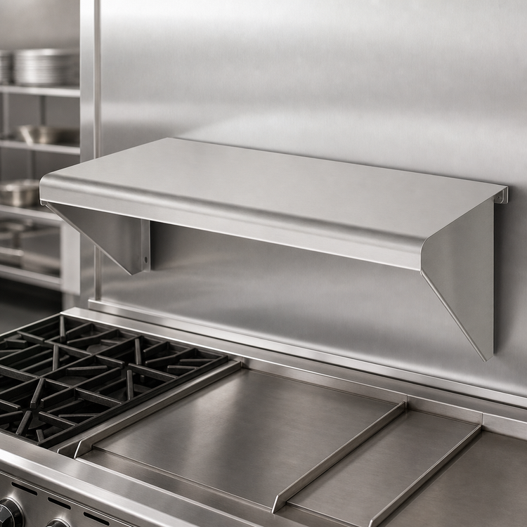 Product image #3 for Vulcan 48 Inch Stainless Steel Plate Rail Accessory