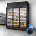Thumbnail image #3 for True 3-Section Glass Door Refrigerated Merchandiser, Medium Temp, Self-Contained, Black Exterior/White Interior, 116.2 Cu. Ft.