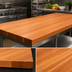 Thumbnail image #3 for Boos Block American Cherry Edge Grain Kitchen Countertop, 144 x 25 x 1-1/2 Inch, Varnique Finish