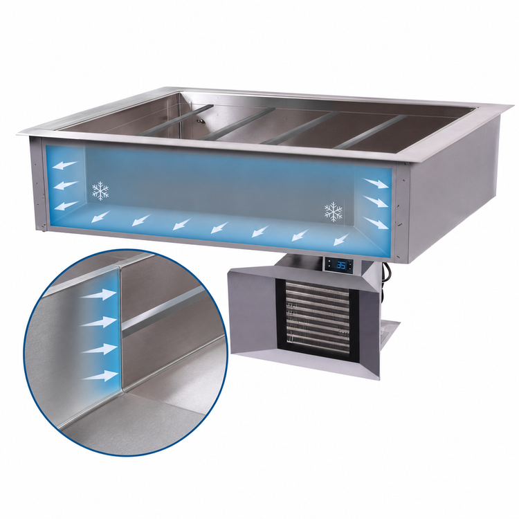 Product image #3 for Alto-Shaam EcoSmart 5-Pan Drop-In Self-Contained Refrigerated Cold Well