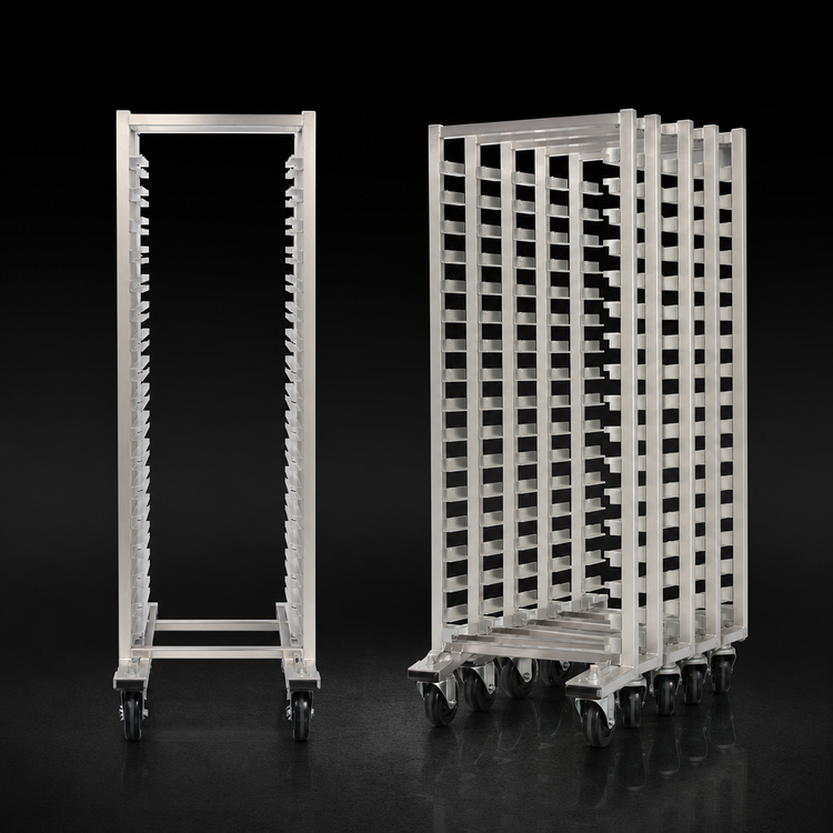 Product image #3 for Channel Manufacturing LPNB-10 Lo Profile Nesting Aluminum Bun Pan Rack, End Load, 10-Pan Capacity