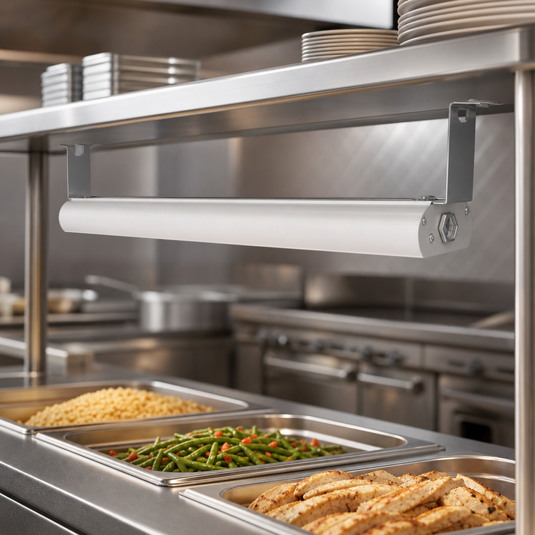 Product image #3 for Vollrath 72-Inch Low Profile Unlighted Strip Heat Lamp, 208V Direct Wired