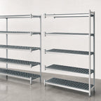 Thumbnail image #3 for Fermod Fermostock 4R35A71-E 4-Tier Polymer Shelving Unit Add-On, 35W x 14D x 71H, Gray