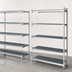 Thumbnail image #3 for Fermostock 4-Tier Polymer Shelving Unit Expansion Kit, 35W x 14D x 71H, Gray