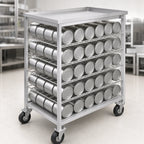 Thumbnail image #3 for Dinex DXPCSR308 308-Can #5 Stationary All-Welded Aluminum Can Rack
