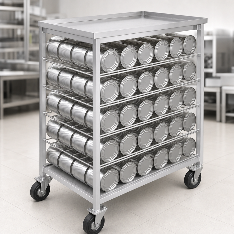 Product image #3 for Dinex 308-Can #5 Stationary All-Welded Aluminum Can Rack