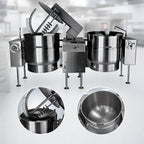 Thumbnail image #3 for Crown ELTM-60-2 Twin 60-Gallon Electric Tilting Mixer Kettle