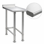 Thumbnail image #3 for Eagle Group Spec-Master UT2415STE 15 x 24 Inch 14-Gauge 304 Stainless Steel Filler Table with Rear Upturn and Rolled Edge