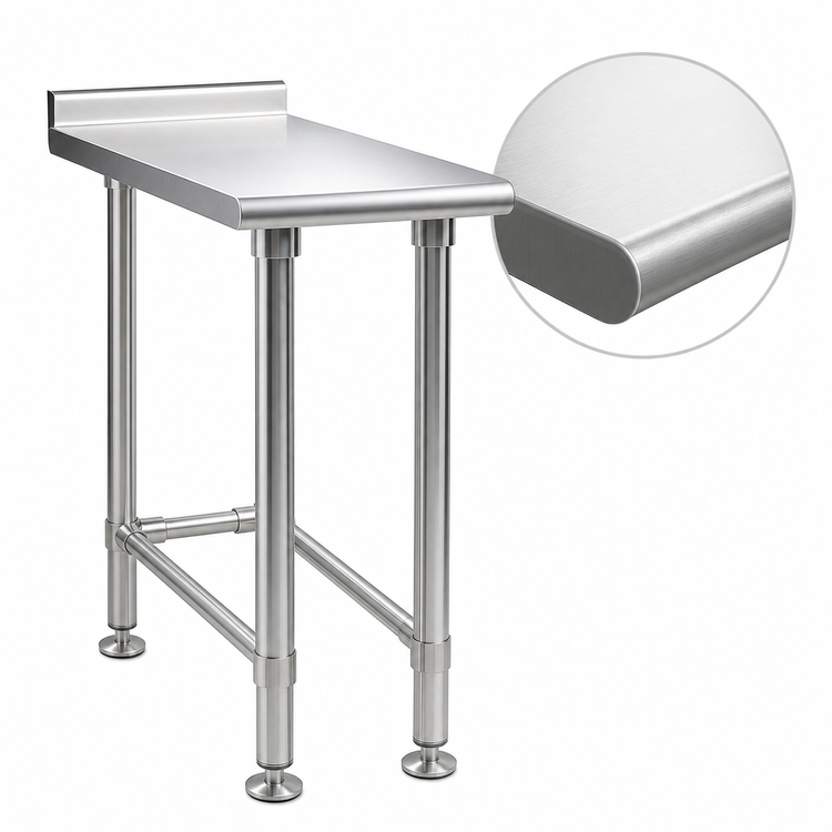 Product image #3 for Eagle Spec-Master 15 x 24 Inch 14-Gauge Stainless Steel Filler Table with Rear Upturn