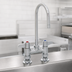 Thumbnail image #3 for equip 4-Inch Deck Mount Low-Lead Mixing Faucet with 5-1/2-Inch Swivel Gooseneck and Lever Handles