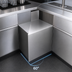Thumbnail image #3 for Krowne Royal Series 60° Front Corner Underbar Angle Filler, 19-Inch Deep, Flat Top, Stainless Steel