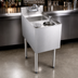 Thumbnail image #3 for CHOICE 14-Inch Free-Standing Stainless Steel Underbar Mixology Unit with Sink Bowl, Rinser Faucet, and 6-Inch Dipper Well