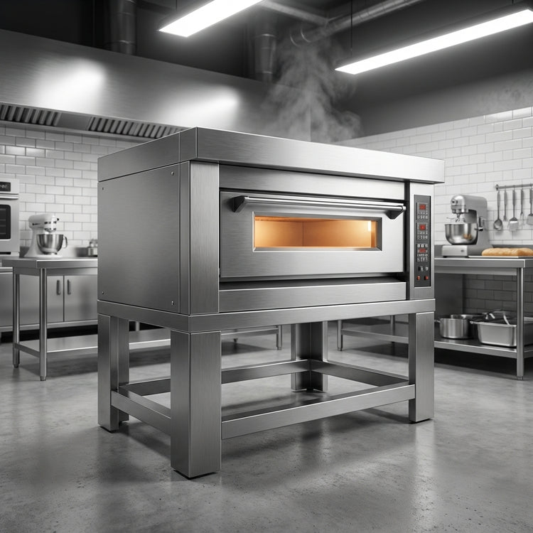 Product image #3 for American Baking Systems ABSGDO-801T Single-Deck Full-Size Gas Deck Oven with Self-Cleaning Steam