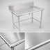 Thumbnail image #3 for John Boos 60-7/8-Inch 16-Gauge Stainless Steel Dish Sorting Table with 10-Inch Backsplash