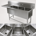 Thumbnail image #3 for John Boos Pro-Bowl 3-Compartment Sink with 30-Inch Left Drainboard, 14-Inch Deep Bowls