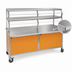 Thumbnail image #3 for Eagle Director's Choice Solid Top Mobile Serving Unit with Stainless Steel Top, Laminate Front Panel, and Open Base, 36W x 30D x 34H
