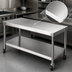 Thumbnail image #3 for 72-Inch 14-Gauge Stainless Steel Equipment Stand with Open Base and Bottom Shelf