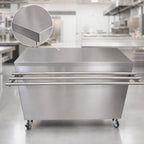 Thumbnail image #3 for BK Resources SECT-2460S Stainless Steel Serving Counter, 60 x 24 Inches, Sliding Door Cabinet and 12-1/2-Inch Drop Shelf