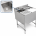 Thumbnail image #3 for John Boos Freestanding Stainless Steel Underbar Mixology Station with Sink, Cutting Board and Dipper Well