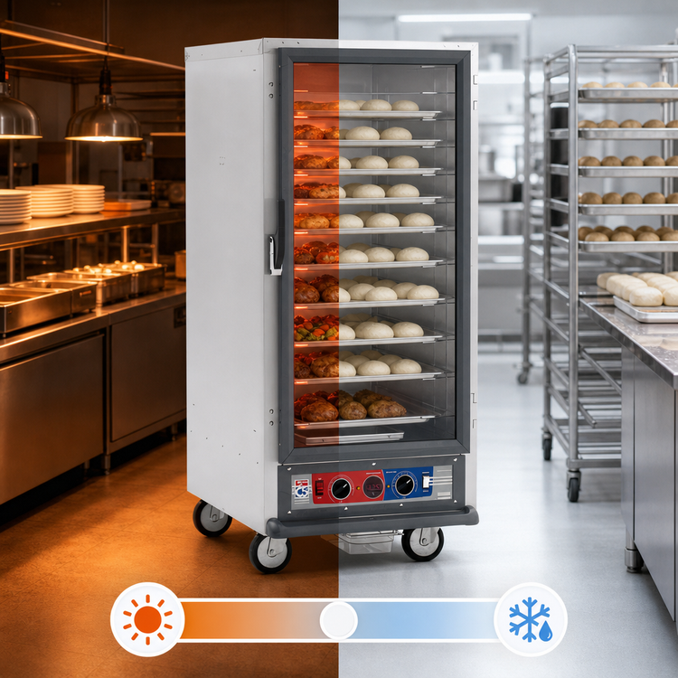 Product image #3 for Metro C5 1 Series 3/4 Height Mobile Non-Insulated Heated Holding and Proofing Cabinet with Fixed Wire Slides