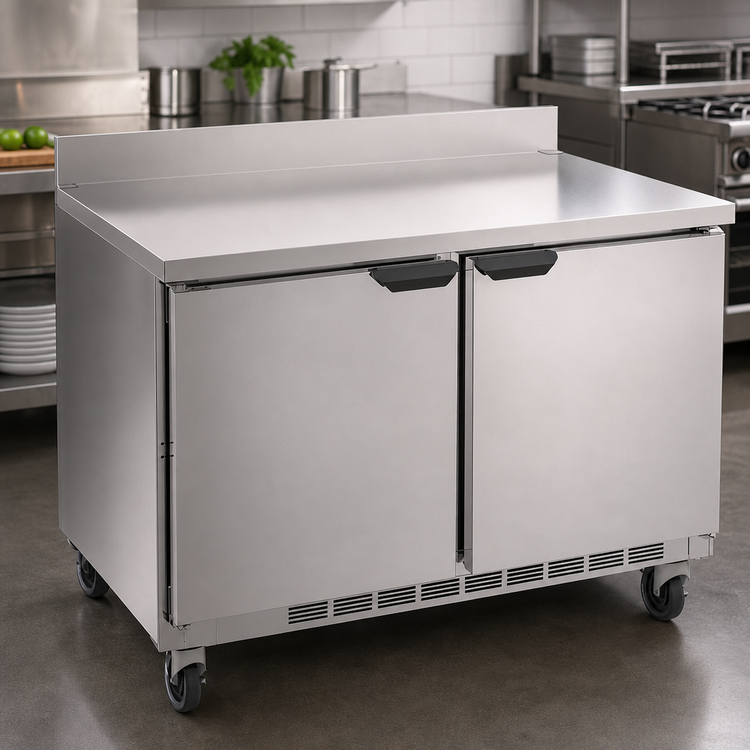 Product image #4 for Beverage Air WTR48AHC 48-Inch Two-Section Solid Door Worktop Refrigerator