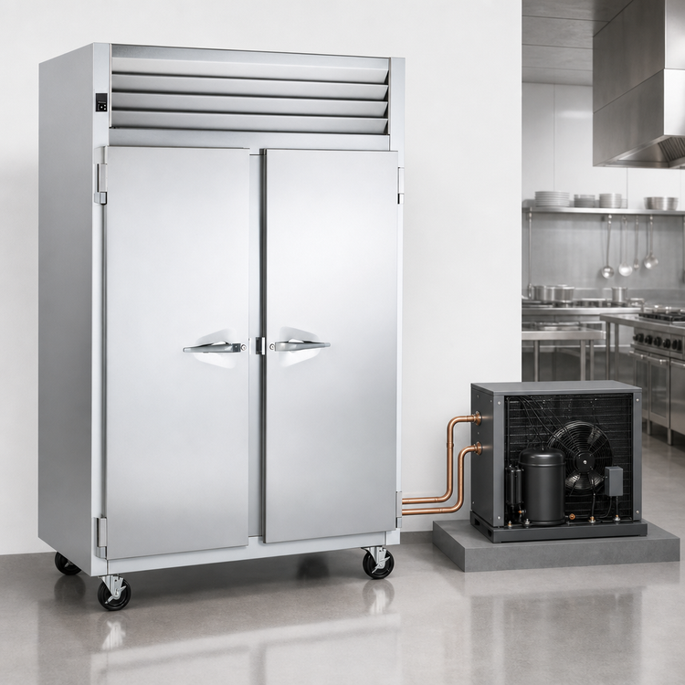 Product image #3 for Traulsen Spec-Line Remote Two-Section Reach-In Freezer, 58-Inch Wide, Full-Height Solid Doors