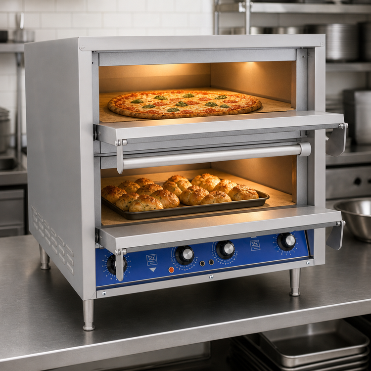 Product image #3 for Bakers Pride HearthBake Series DP-2 Countertop Electric Two-Compartment Pizza/Bake Oven
