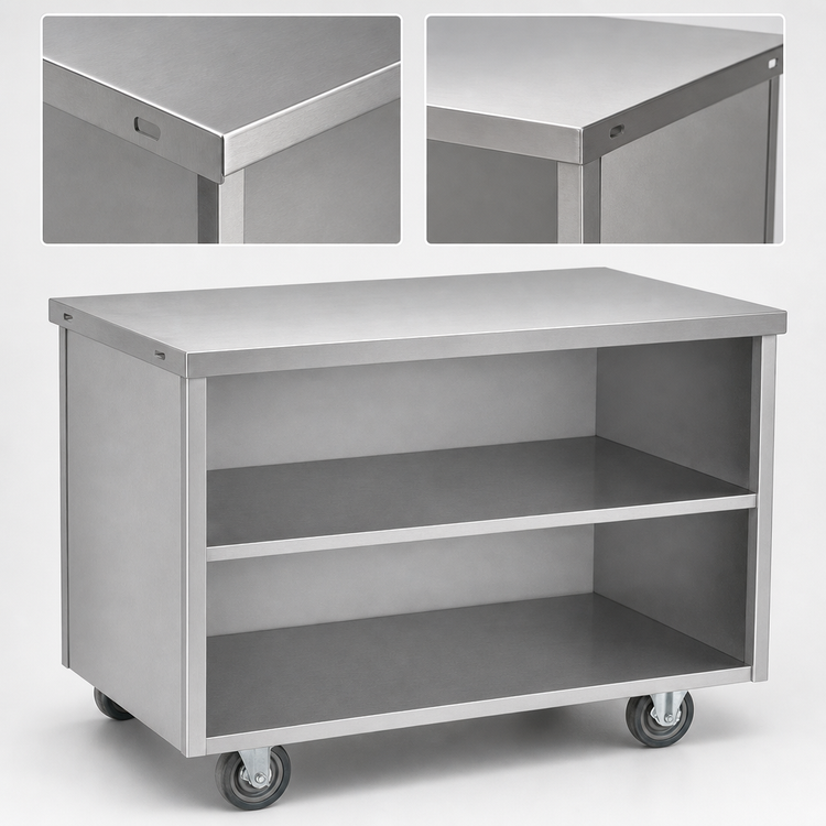 Product image #3 for Randell Custom & Serving RAN ST-3S Mobile Modular Utility Worktop Serving Station with Open Storage Base, 36 x 30 Inch