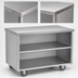 Thumbnail image #3 for Randell Custom & Serving RAN ST-3S Mobile Modular Utility Worktop Serving Station with Open Storage Base, 36 x 30 Inch