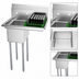 Thumbnail image #3 for KoolMore 31-Inch One-Compartment Stainless Steel Sink with Right Drainboard and Backsplash