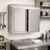 Thumbnail image #3 for Wall-Mounted Stainless Steel Cabinet with Hinged Doors, 24 x 15 x 32.5 Inches