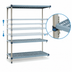 Thumbnail image #3 for MetroMax Q 5-Shelf Add-On Polymer/Wire Shelving Unit, 42