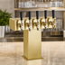 Thumbnail image #3 for Perlick Extra High 5-Faucet Glycol-Cooled Tee Draft Beer Tower, Countertop, Tarnish-Free Brass