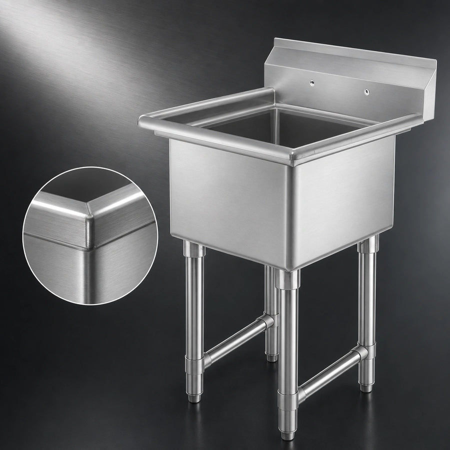 16-Gauge 304 Stainless Steel Construction
