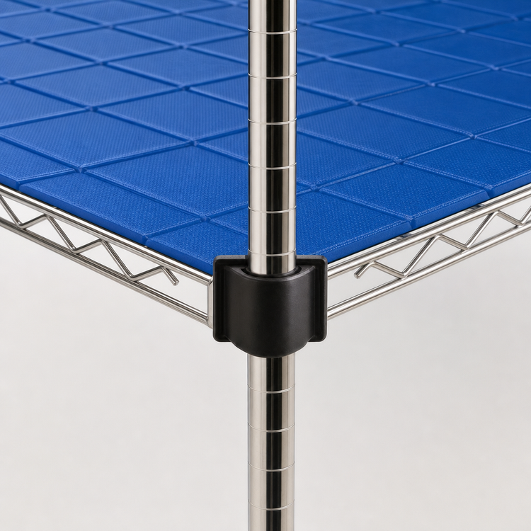 Product image #3 for Eagle Group QuadPlus Solid Blue Polymer Shelf Mat with Quad-Adjust Wire Frame, 30 x 24 Inch