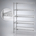 Thumbnail image #3 for EagleGard 5-Tier Add-On Wire Shelving Unit, 60W x 21D x 86H