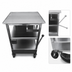 Thumbnail image #3 for Mobile Stainless Steel Slicer Equipment Stand with Undershelves and Sharpener Holder