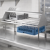 Thumbnail image #3 for Eagle Group Table-Mounted Double-Sided Sorting Shelf for Soiled Dish Tables, 60 x 30.875 x 33.375 Inches