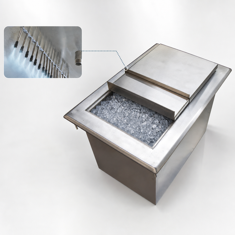 Product image #3 for BK Resources Drop-In Ice Bin with 7-Circuit Cold Plate, 34 x 20 Inch