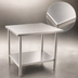 Thumbnail image #3 for BlendPort® SL Series 30 x 30 Inch Square All-Stainless Steel Flat Top Work Table with Undershelf