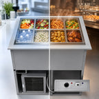 Thumbnail image #3 for Randell RCHB-3-208 Drop-In Hot/Cold Combination Food Well, 3-Pan, 208V