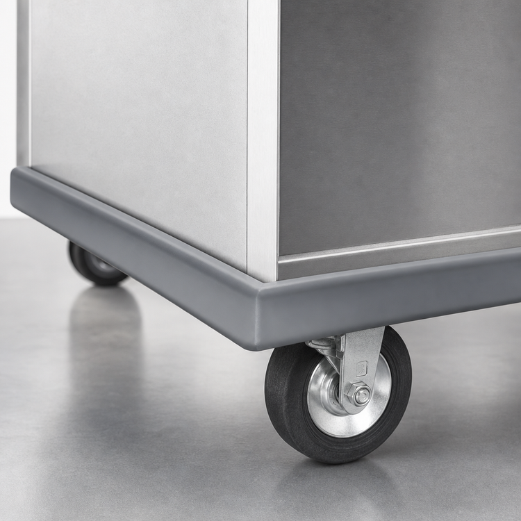 Product image #3 for Cres Cor Perimeter Bumper for Cabinets and Racks, Non-Marking Gray Rubber