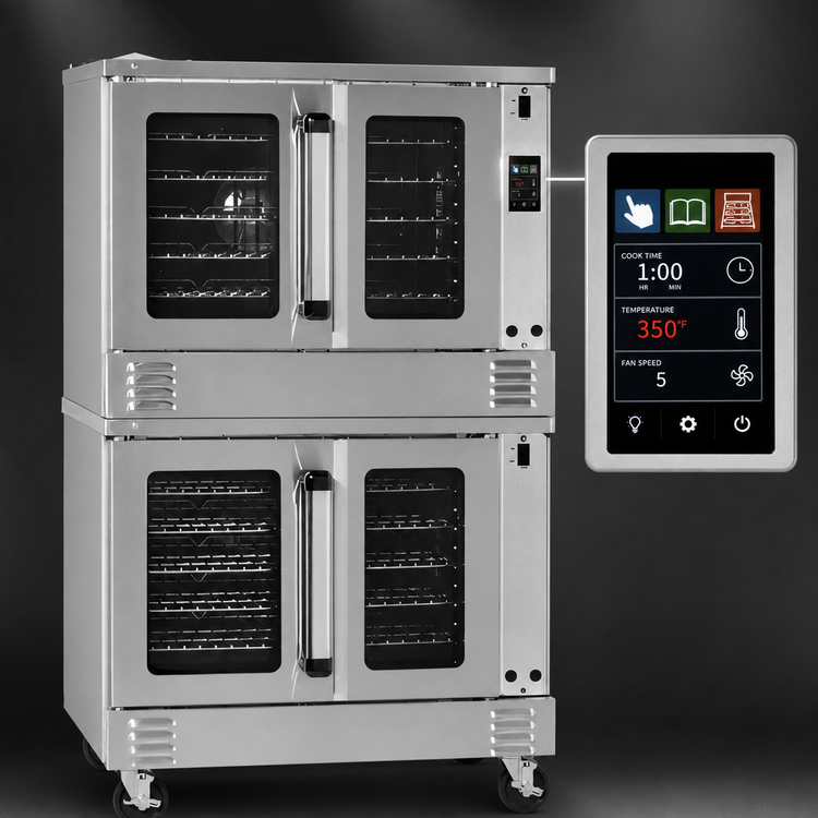 Product image #3 for Southbend Platinum Series Bakery-Depth Double Deck Gas Convection Oven with Touchscreen Controls and Independent Doors