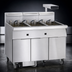Thumbnail image #3 for Imperial 4-Tank Electric Floor Fryer with Built-In Filter System, 50 lb. Capacity Each
