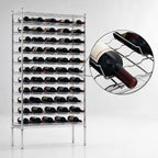 Thumbnail image #3 for Metro Super Erecta WC238C Cradle Wine Shelving Rack, 153-Bottle Capacity, 17 Shelves, Chrome-Plated, 36 x 14 x 86-3/4 Inches